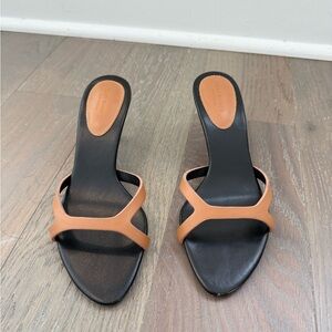 Black and Tan Women's Kitten Heel